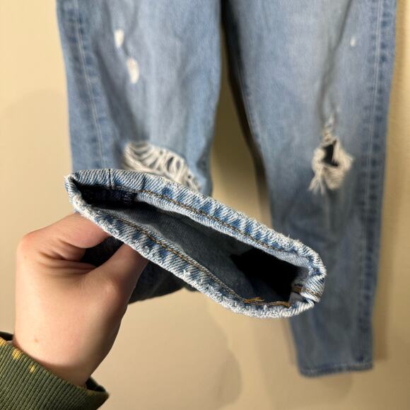 levi's capital E | wedgie icon fit distressed denim women's jeans sz 27 - Picture 6 of 11